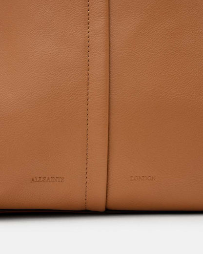 AllSaints Pheonix Spacious Leather Tote Bag Women's Sepia Brown Women's