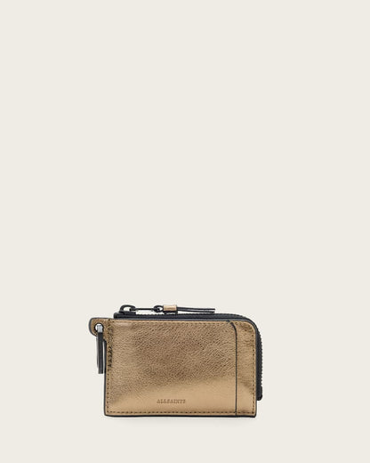AllSaints Remy Leather Wallet Women's Warm Brass Women's
