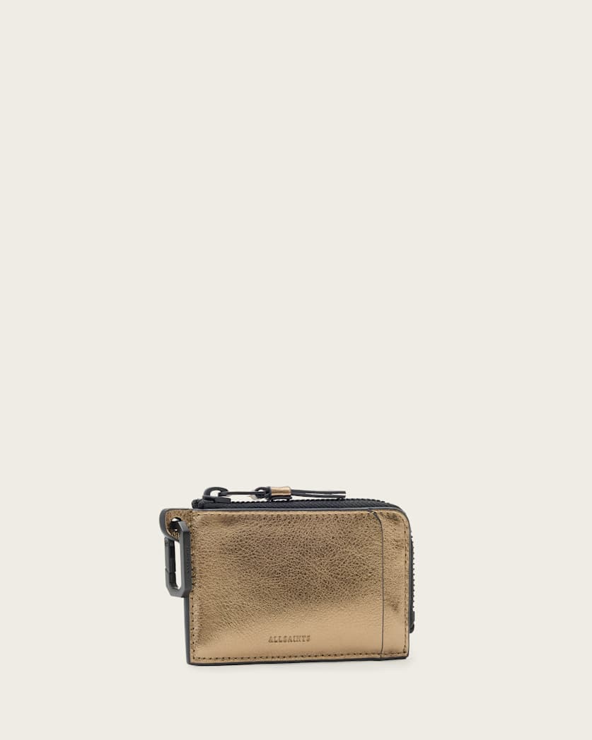 AllSaints Remy Leather Wallet Women's Warm Brass Women's