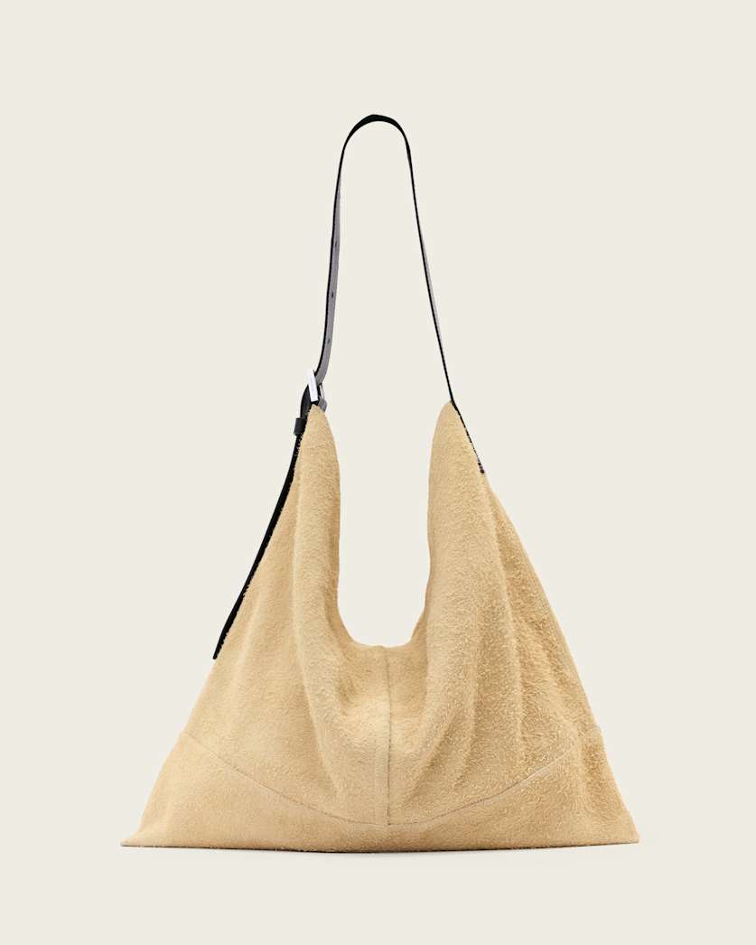 AllSaints Asha Leather Shoulder Bag Women's Sahara White Women's