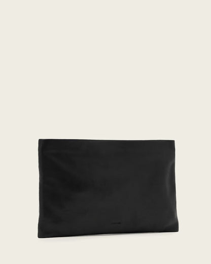 AllSaints Bettina Leather Clutch Bag Women's Black Women's