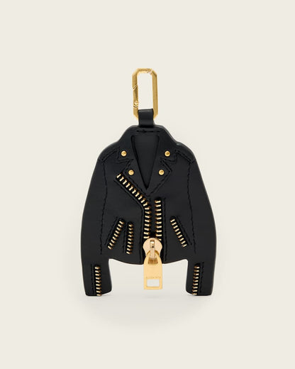 AllSaints Balfern Leather Keyring Women's Black/Gold Women's