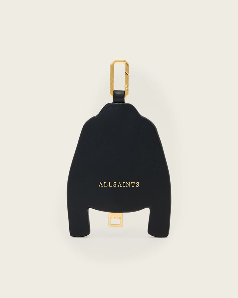 AllSaints Balfern Leather Keyring Women's Black/Gold Women's