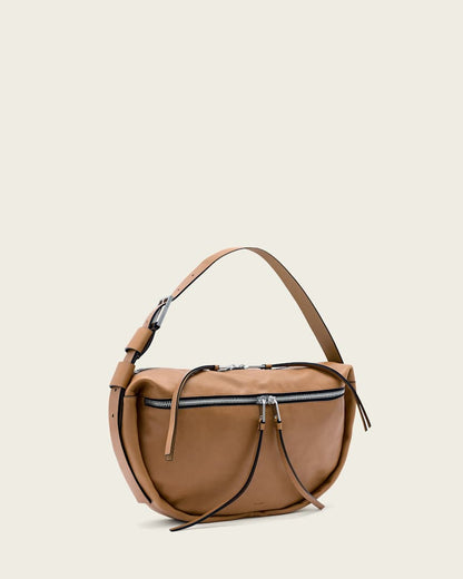 AllSaints Noemie Leather Shoulder Bag Women's Toffee Brown Women's