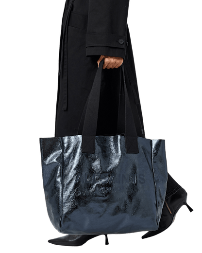 AllSaints Izzy Leather Tote Bag Women's Ink Blue Women's
