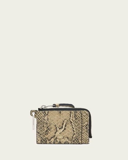 AllSaints Remy Leather Snake Wallet Women's Desert White Women's