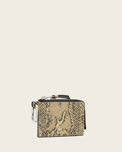 AllSaints Remy Leather Snake Wallet Women's Desert White Women's