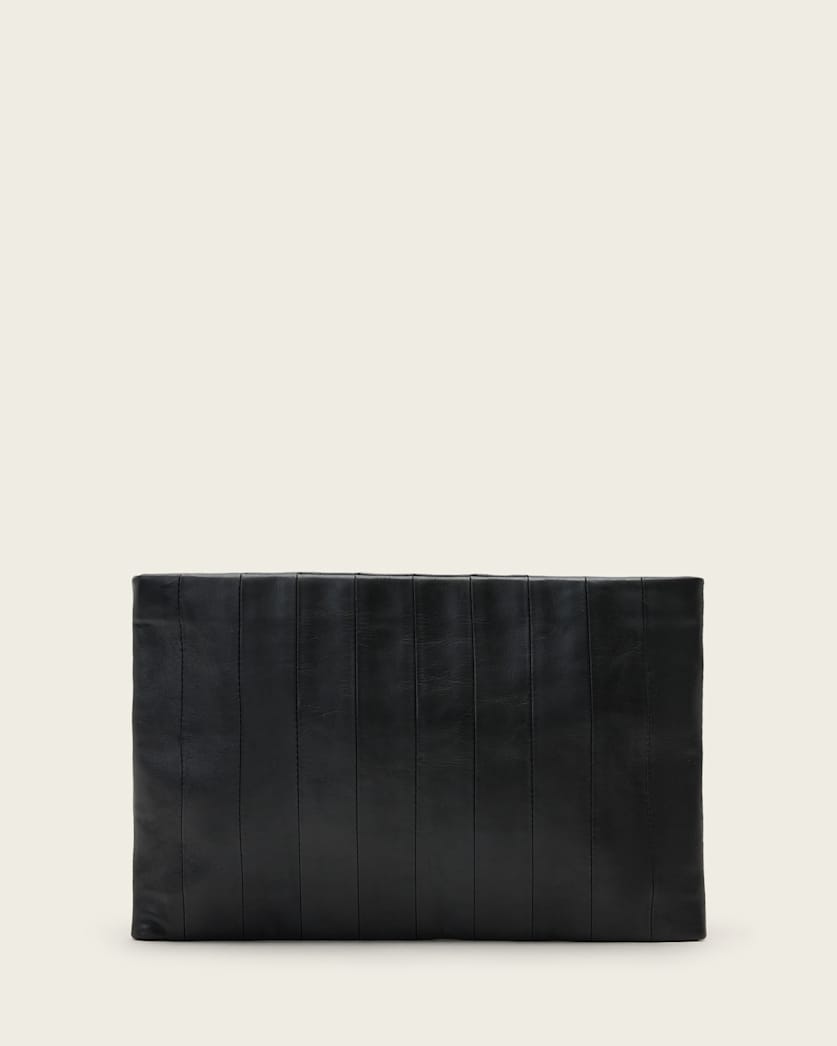 AllSaints Bettina Leather Clutch Bag Women's Black Women's
