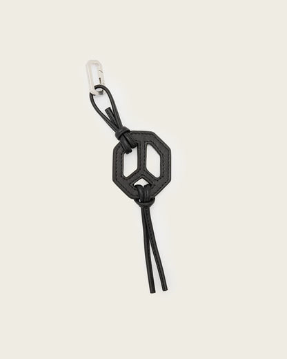 AllSaints Leather Peace Keyring Women's Black Women's