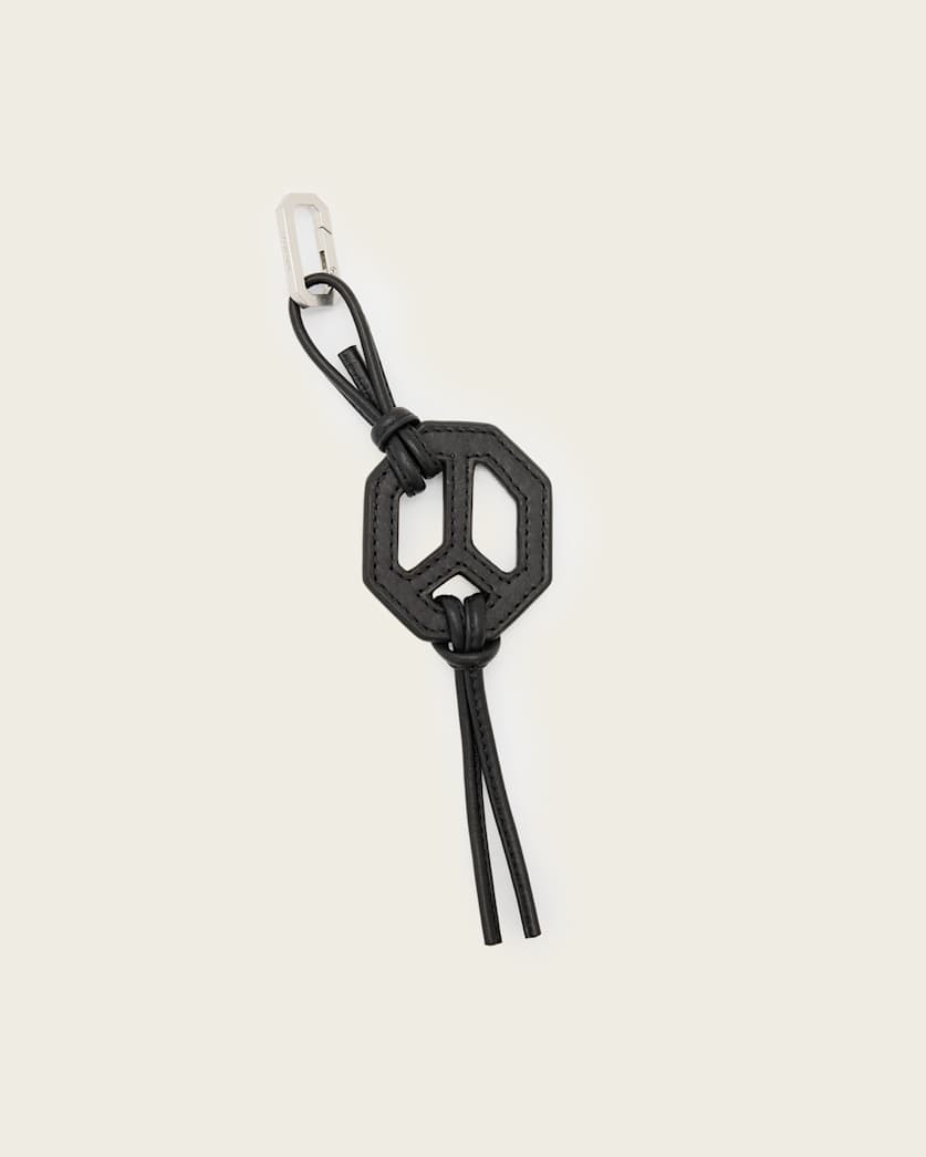 AllSaints Leather Peace Keyring Women's Black Women's