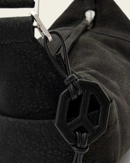 AllSaints Leather Peace Keyring Women's Black Women's