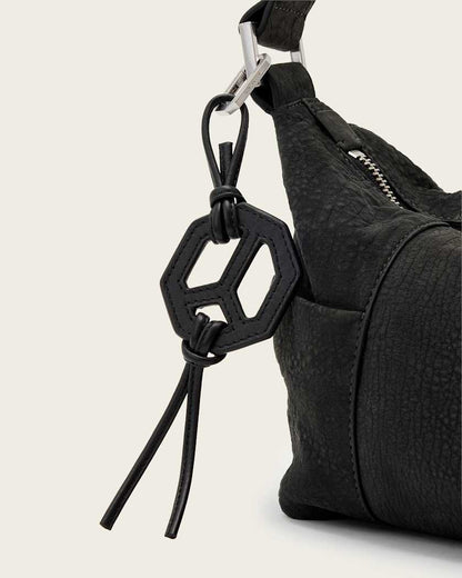 AllSaints Leather Peace Keyring Women's Black Women's