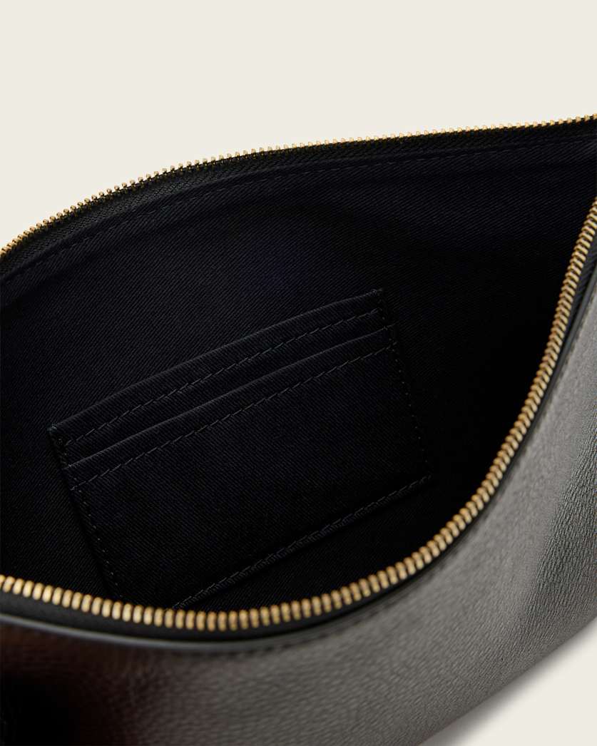 AllSaints Joshi Hex Leather Wallet Women's Black Women's
