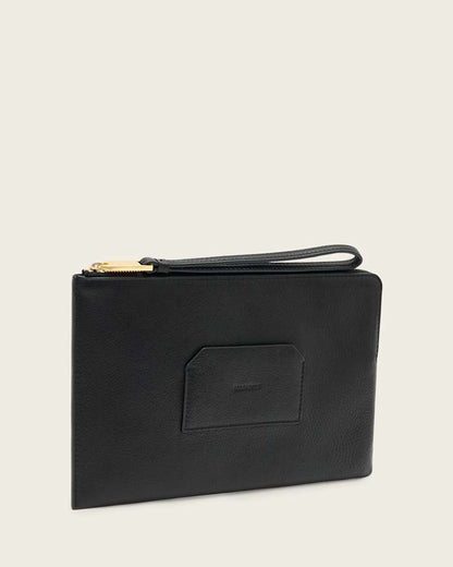 AllSaints Joshi Hex Leather Wallet Women's Black Women's