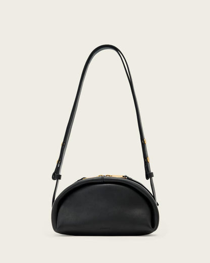 AllSaints Rosalie Arc Leather Crossbody Bag Women's Black Women's
