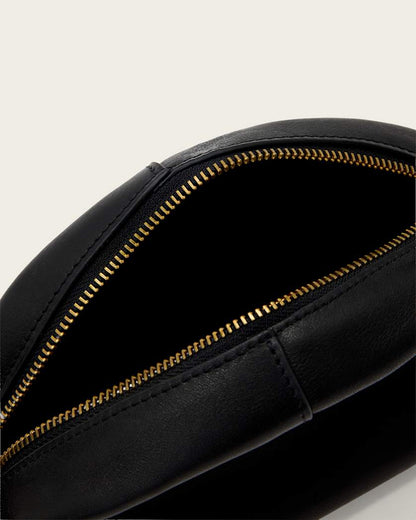 AllSaints Rosalie Arc Leather Crossbody Bag Women's Black Women's