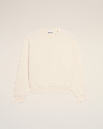 White Cotton Embossed Ami De Coeur Sweatshirt