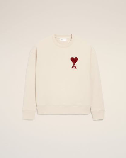 White Cotton Ami De Coeur Sweatshirt