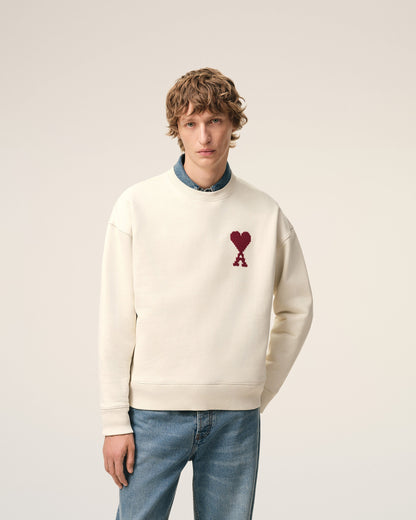 White Cotton Ami De Coeur Sweatshirt