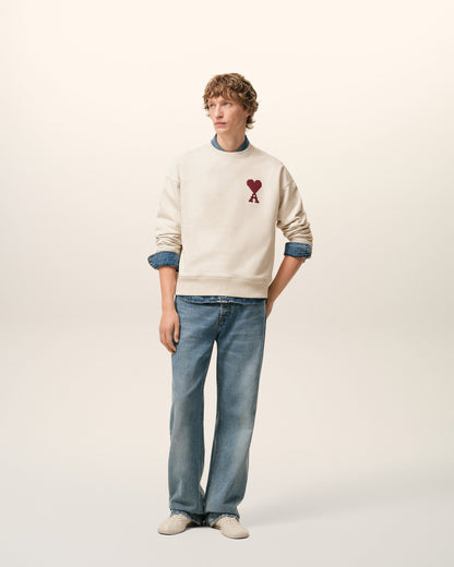 White Cotton Ami De Coeur Sweatshirt