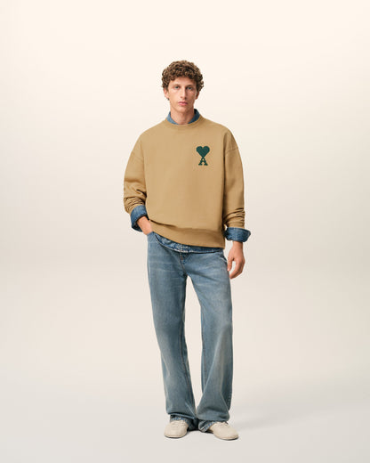 Beige Cotton Ami De Coeur Sweatshirt