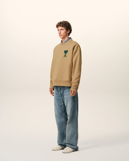 Beige Cotton Ami De Coeur Sweatshirt