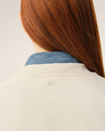 White Cotton Ami De Coeur Sweatshirt