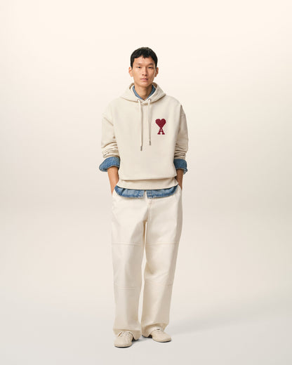 White Cotton Ami De Coeur Hoodie