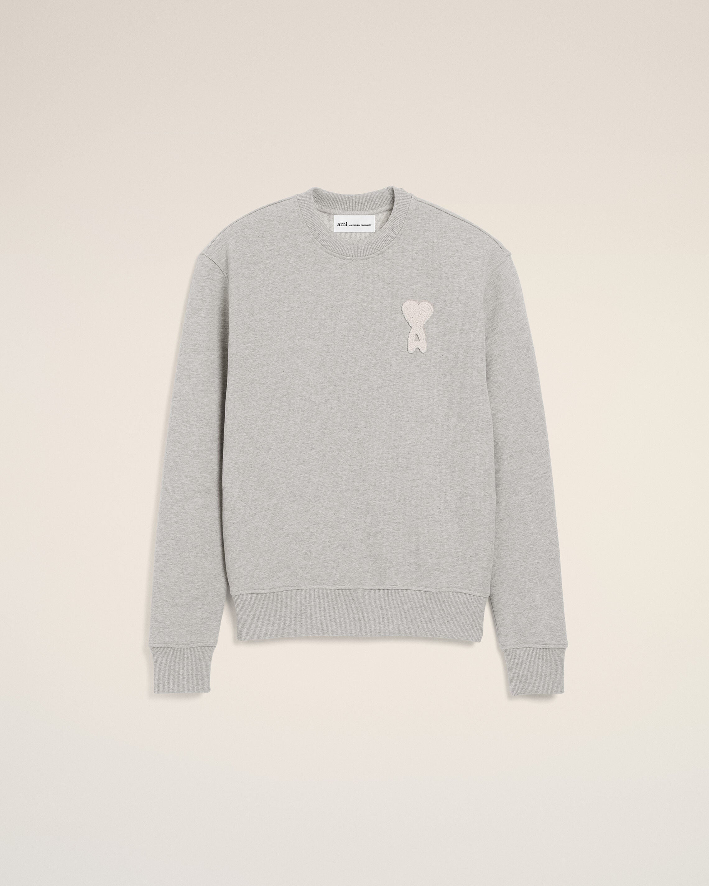 Grey Cotton Knitted Ami De Coeur Sweatshirt