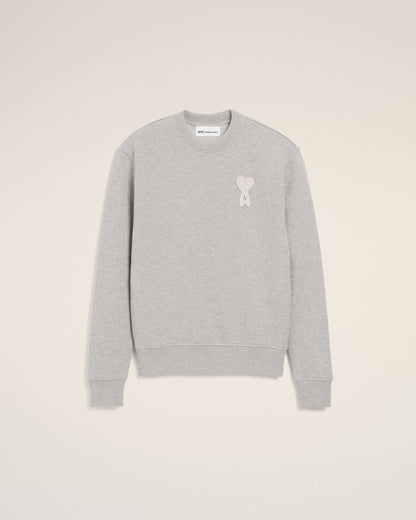 Grey Cotton Knitted Ami De Coeur Sweatshirt