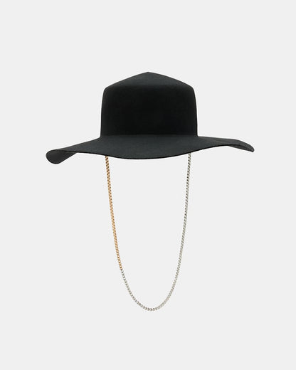 AllSaints Mila Chain Strap Wool Bolero Hat Women's Black Women's