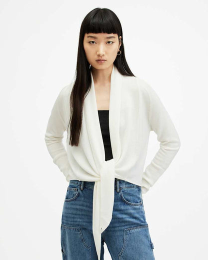 AllSaints Wasson Pirate Lightweight Cardigan Women's Chalk White Women's