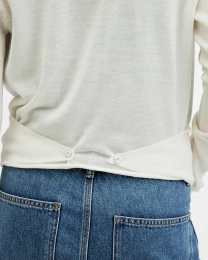 AllSaints Wasson Pirate Lightweight Cardigan Women's Chalk White Women's