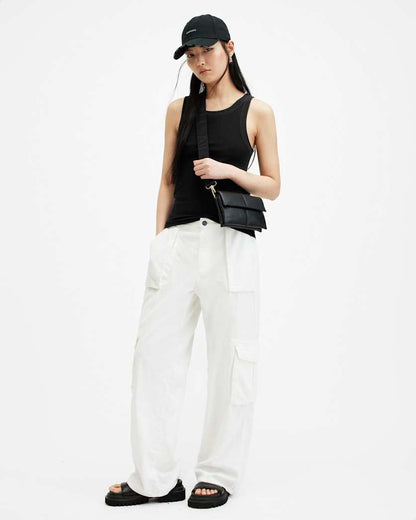 AllSaints Rina Crew Neck Sleeveless Tank Top Women's White Women's