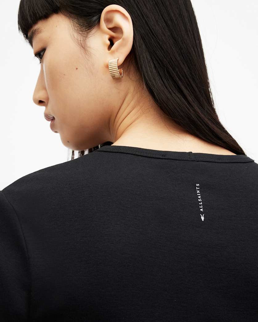 AllSaints Stevie Slim Fit Short Sleeve T Shirt Women's Optic White Women's