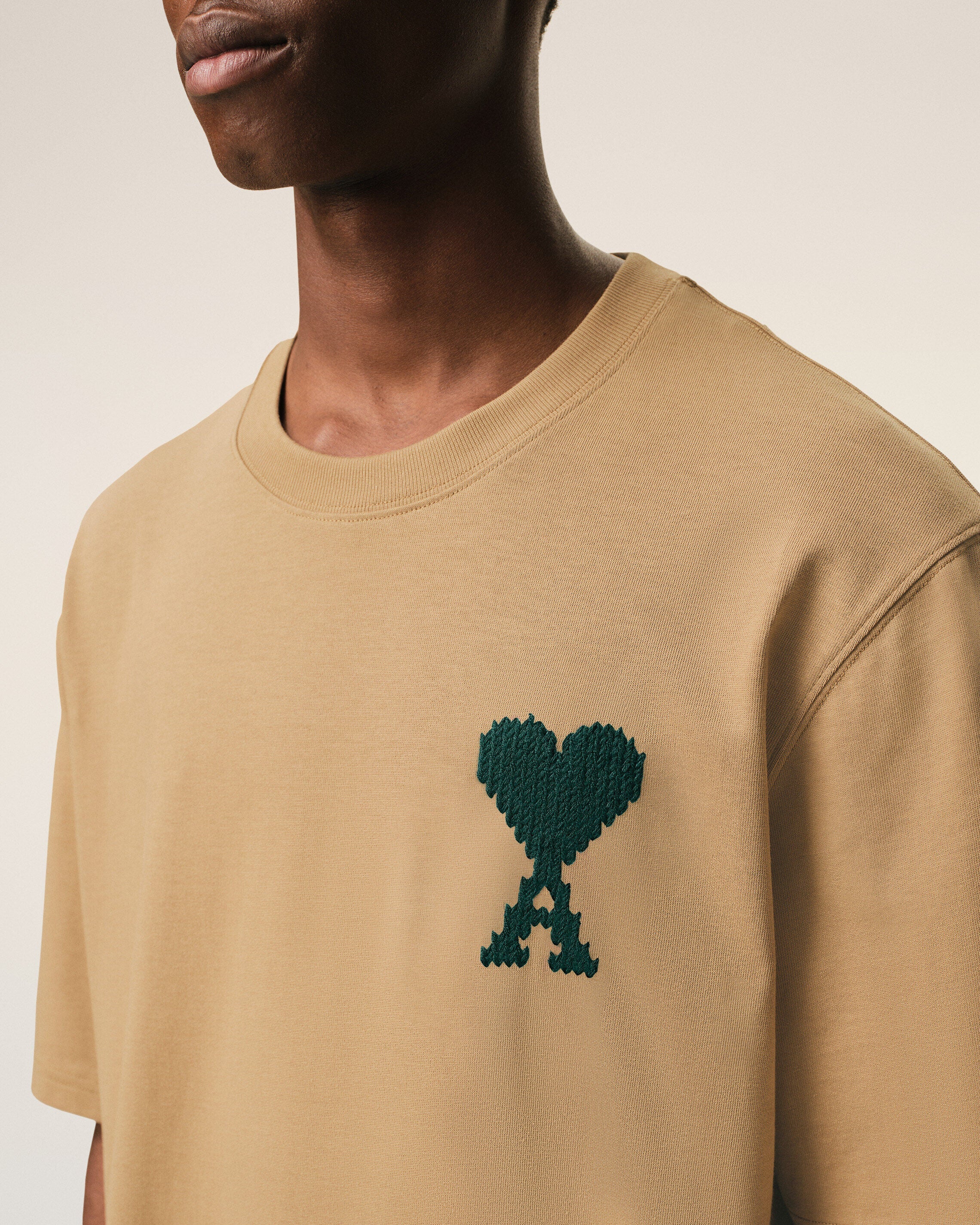 Beige Cotton Ami De Coeur Tshirt