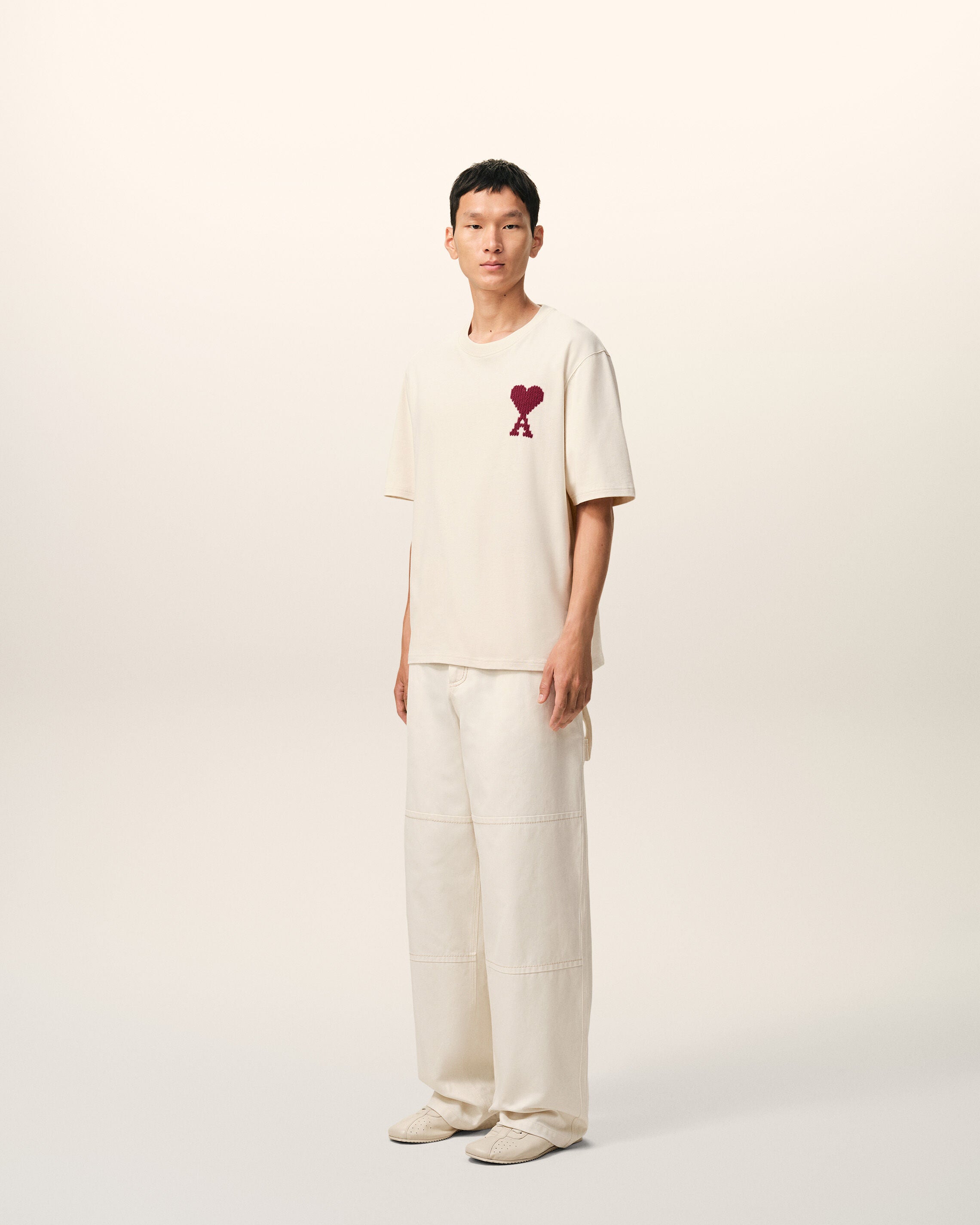 White Cotton Ami De Coeur Tshirt