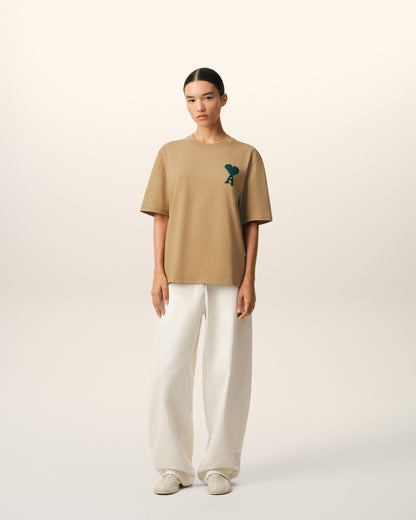 Beige Cotton Ami De Coeur Tshirt