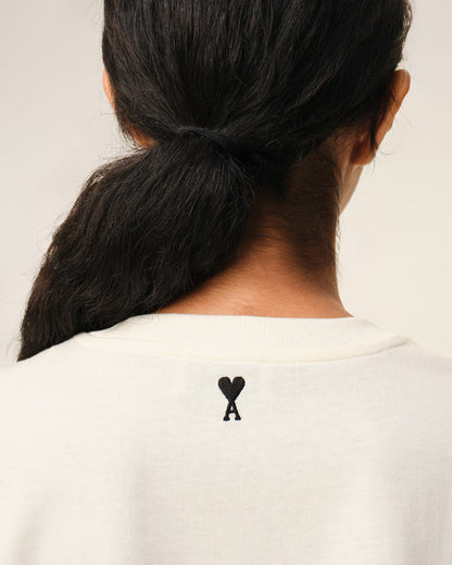 White Cotton Ami Paris Heritage Print Tshirt