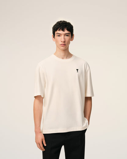 AmiParis White Cotton Place Des Victoires Print Tshirt