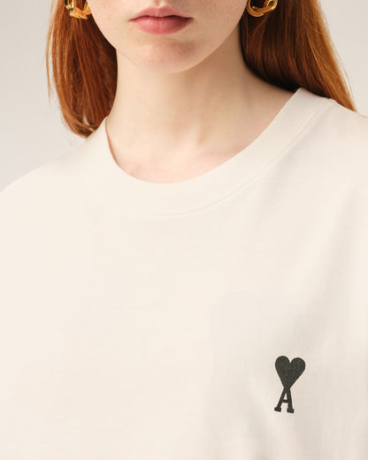 AmiParis White Cotton Place Des Victoires Print Tshirt