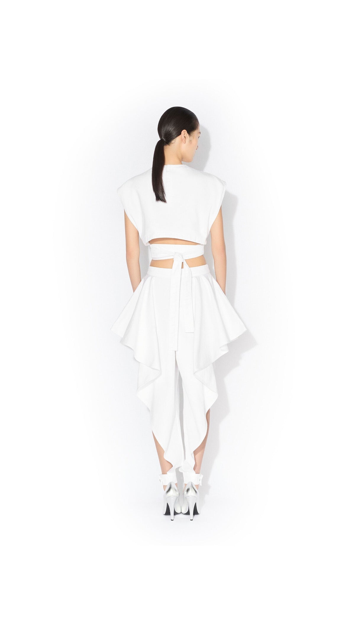 Alaïa White Denim Triangle Jeans