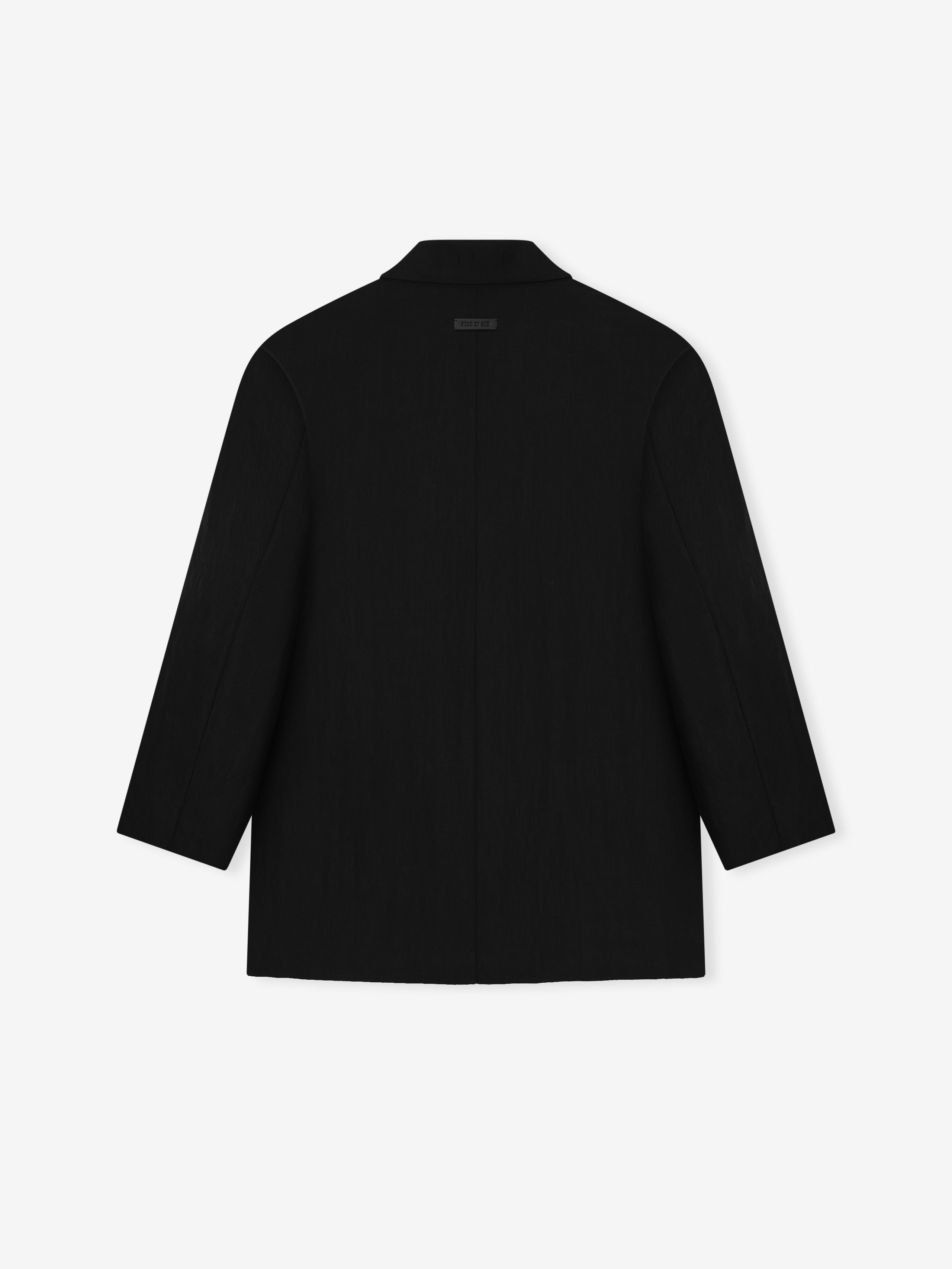Essentials Tencel Nylon Unlined Relaxed Blazer Black
