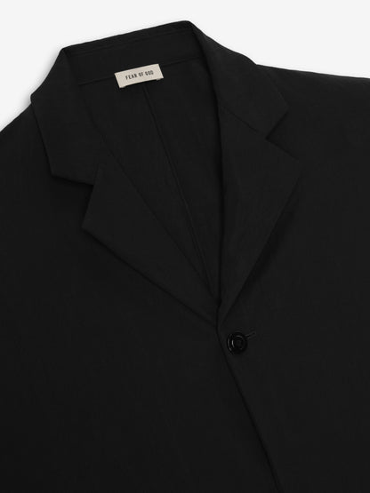 Essentials Tencel Nylon Unlined Relaxed Blazer Black