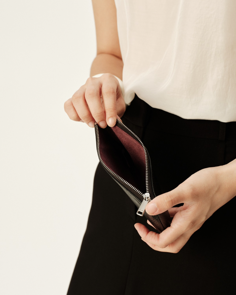 Freja Zip Pouch 8 Black Lizard