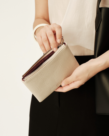 Freja Zip Pouch 8 Oat Croc