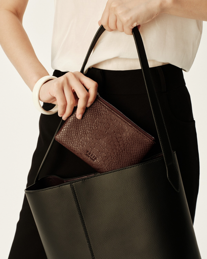Freja Zip Pouch 8 Berry Croc