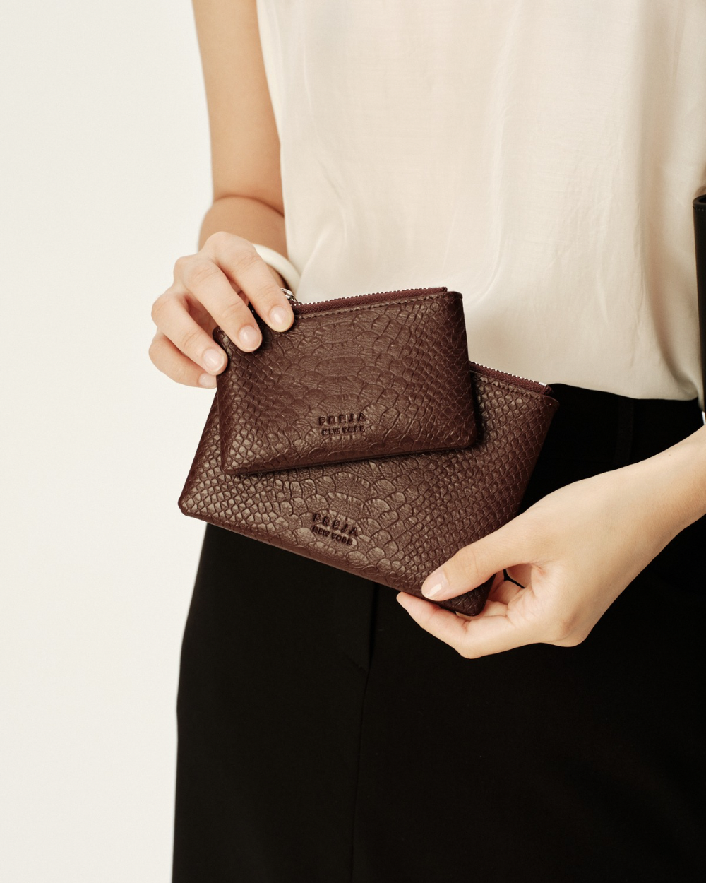 Freja Zip Pouch 5 Berry Croc