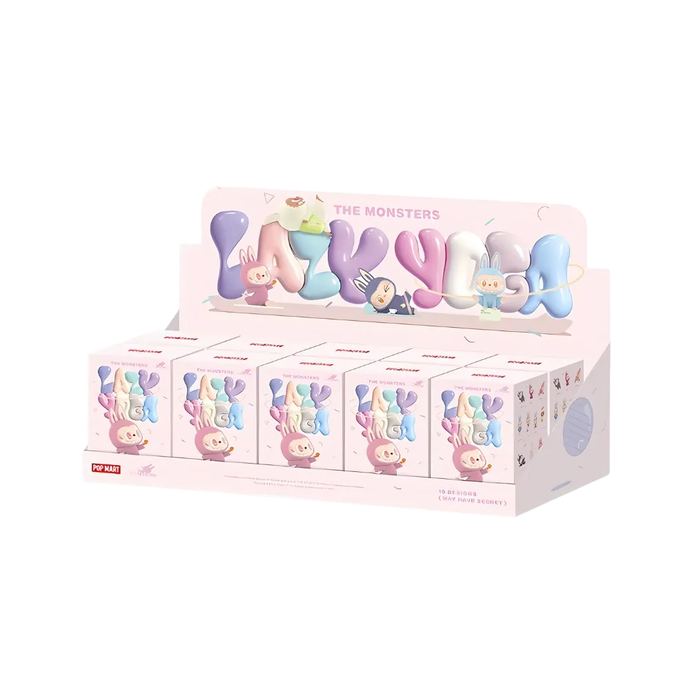 Pop Mart Labubu The Monsters Lazy Yoga Series Figures Sealed Case (10 Blind Boxes) Pack of 10