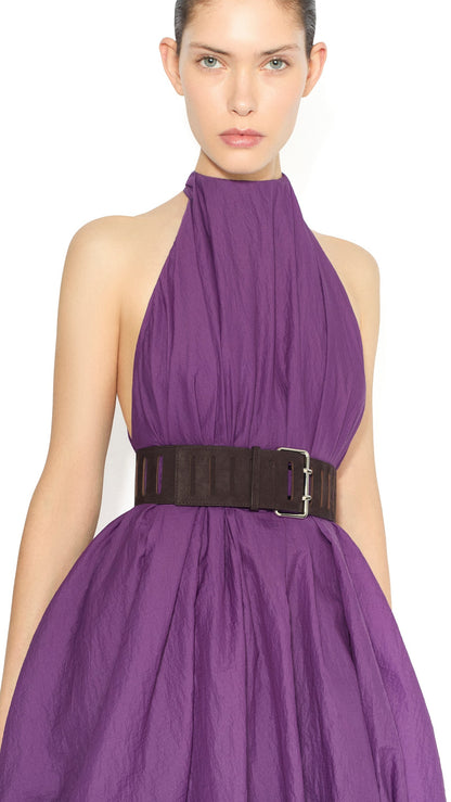 Alaïa Rectangular Large Belt In Nubuck